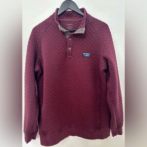 L.L.Bean Quilted Snap Neck Pullover – Men’s M Tall
